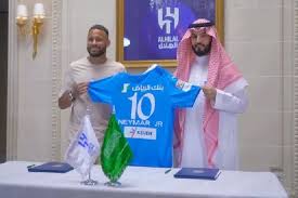 Neymar Jr. menyerahkan jersey pemain